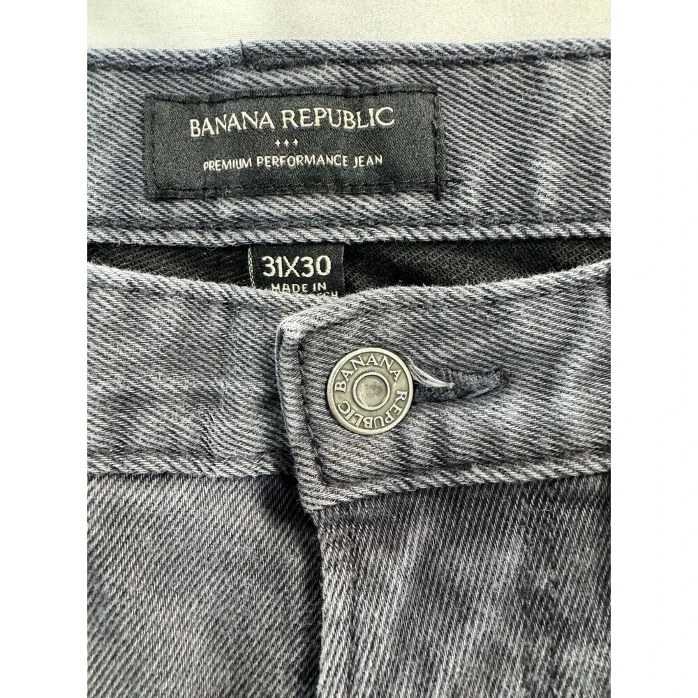 Banana Republic Men’s 31x30 Premium Performance Gray Slim Stretch Jeans